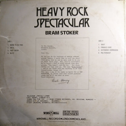Bram Stoker (2) : Heavy Rock Spectacular (LP, Album)