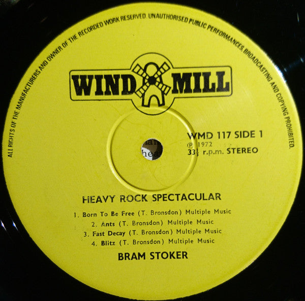 Bram Stoker (2) : Heavy Rock Spectacular (LP, Album)
