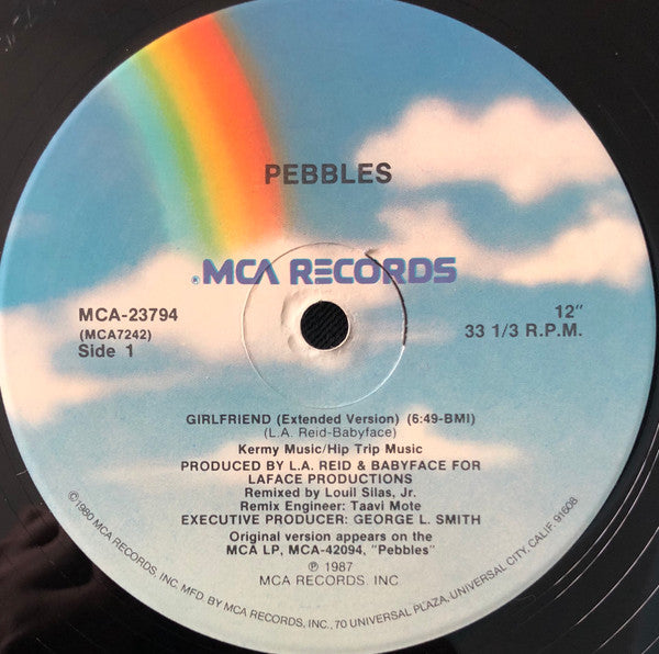 Pebbles : Girlfriend (12", Single, Gen)