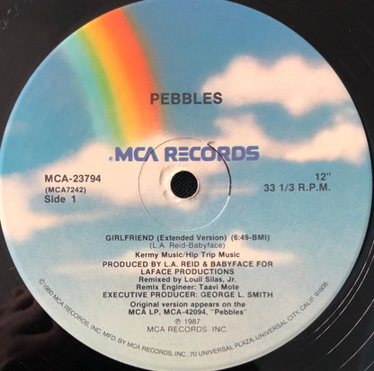 Pebbles : Girlfriend (12", Single, Gen)