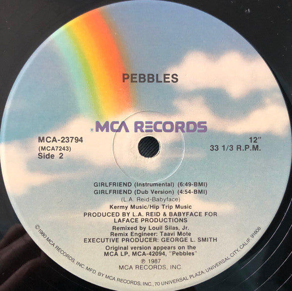 Pebbles : Girlfriend (12", Single, Gen)