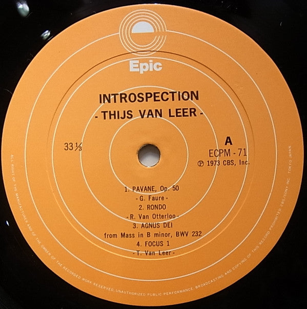 Thijs Van Leer : Introspection (LP, Album, Quad)