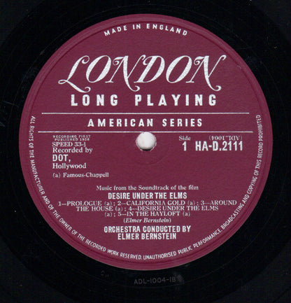 Elmer Bernstein : Desire Under The Elms (LP, Album)