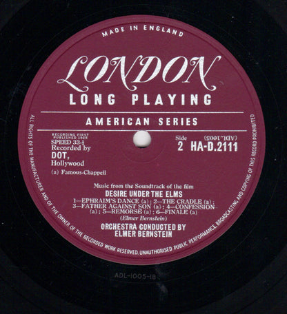Elmer Bernstein : Desire Under The Elms (LP, Album)