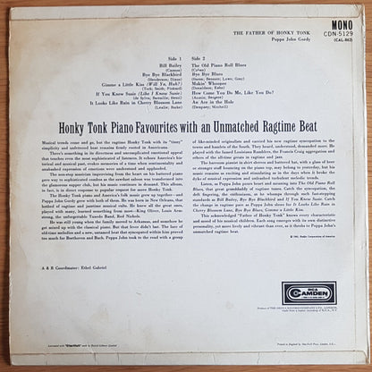 John Gordy : The Father Of Honky Tonk (LP, Album, Mono, Yel)
