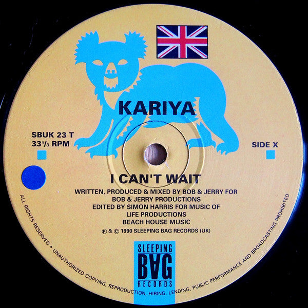 Kariya : I Can't Wait (12")