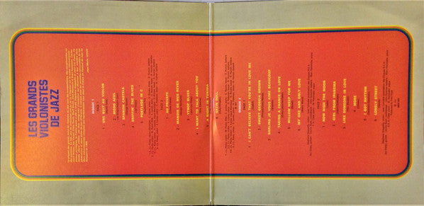 Stephane Grappelly Et Son Orchestre, Jean-Luc Ponty Quartet : Les Grands Violonistes De Jazz (2xLP, Comp, Gat)