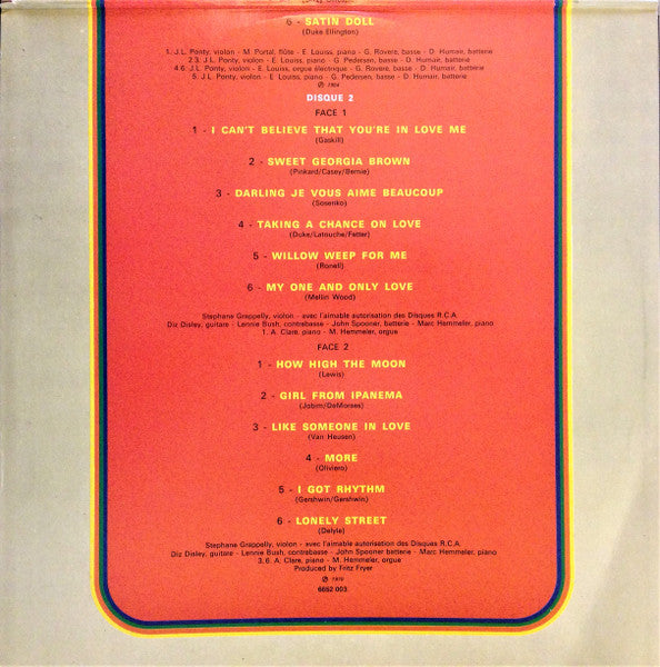 Stephane Grappelly Et Son Orchestre, Jean-Luc Ponty Quartet : Les Grands Violonistes De Jazz (2xLP, Comp, Gat)