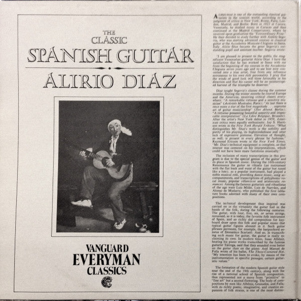 Alirio Díaz / Isaac Albéniz, Manuel De Falla, Enrique Granados, Miguel Llobet, Joaquín Malats, Luis De Milán, Alonso Mudarra, Luis de Narváez, Joaquín Rodrigo, Gaspar Sanz, Regino Sainz De La Maza, Domenico Scarlatti, Andrés Segovia, Fernando Sor, Francis : The Classic Spanish Guitar (2xLP, Comp, Gat)