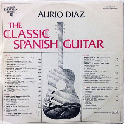 Alirio Díaz / Isaac Albéniz, Manuel De Falla, Enrique Granados, Miguel Llobet, Joaquín Malats, Luis De Milán, Alonso Mudarra, Luis de Narváez, Joaquín Rodrigo, Gaspar Sanz, Regino Sainz De La Maza, Domenico Scarlatti, Andrés Segovia, Fernando Sor, Francis : The Classic Spanish Guitar (2xLP, Comp, Gat)