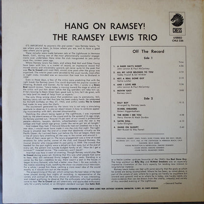 The Ramsey Lewis Trio : Hang On Ramsey! (LP, Album)