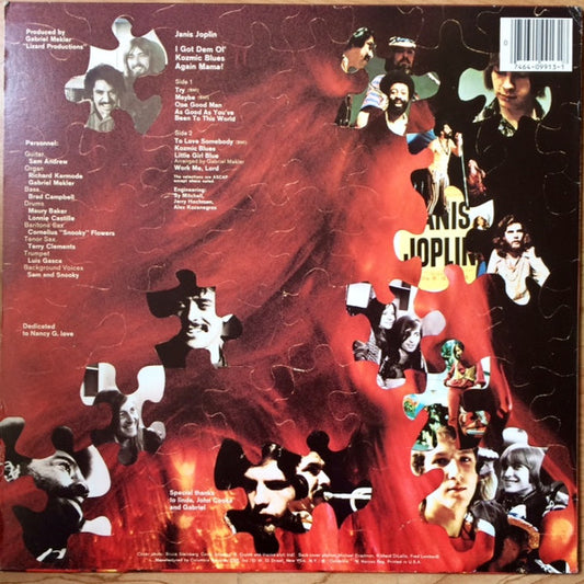 Janis Joplin : I Got Dem Ol' Kozmic Blues Again Mama! (LP, Album, RE)