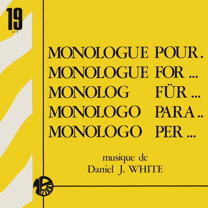 Daniel J. White : Monologue Pour... (LP)
