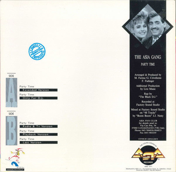 The Asia Gang* : Party Time (12")