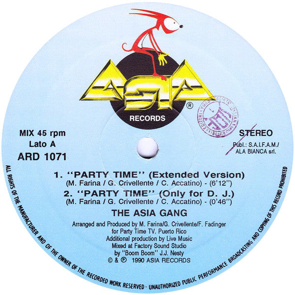 The Asia Gang* : Party Time (12")