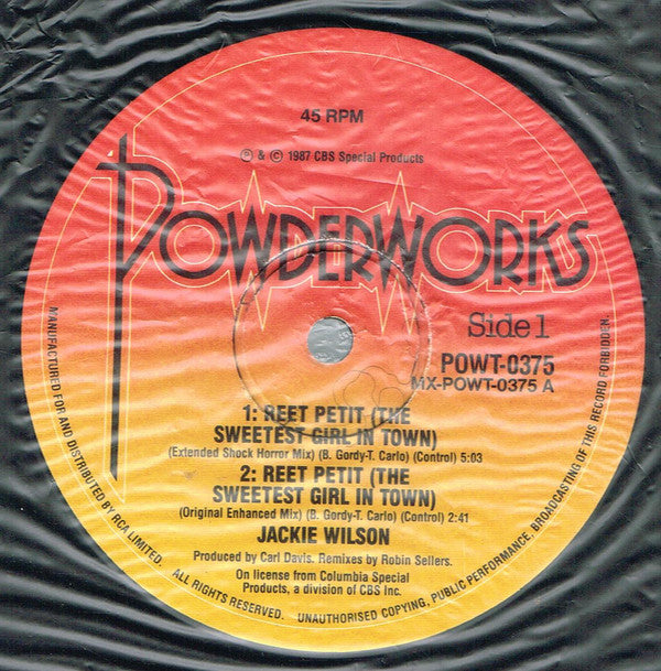 Jackie Wilson : Reet Petit (The Sweetest Girl In Town) (12", Single)