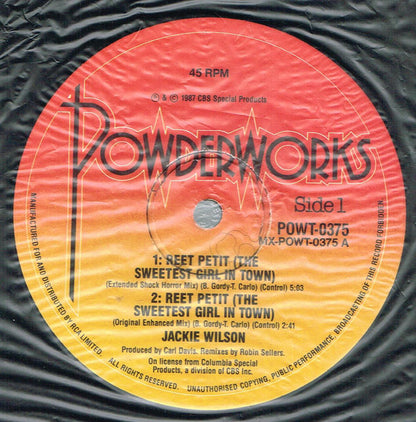 Jackie Wilson : Reet Petit (The Sweetest Girl In Town) (12", Single)