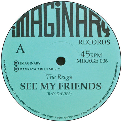 The Reegs : See My Friends (12", Single, Blu)