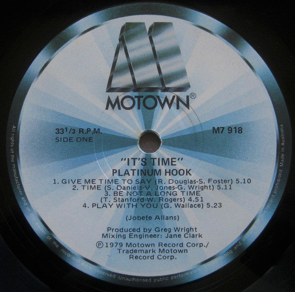 Platinum Hook : It's Time (LP, Album)