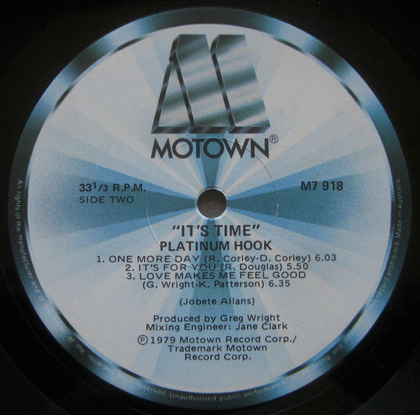 Platinum Hook : It's Time (LP, Album)