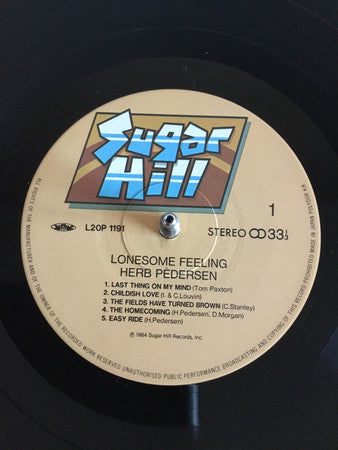 Herb Pedersen : Lonesome Feeling (LP, Album)