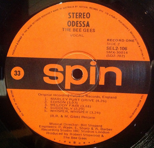 Bee Gees : Odessa (2xLP, Album, Gat)