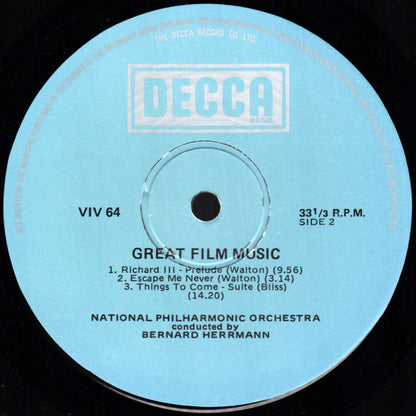 Various : Great Film Music (LP)