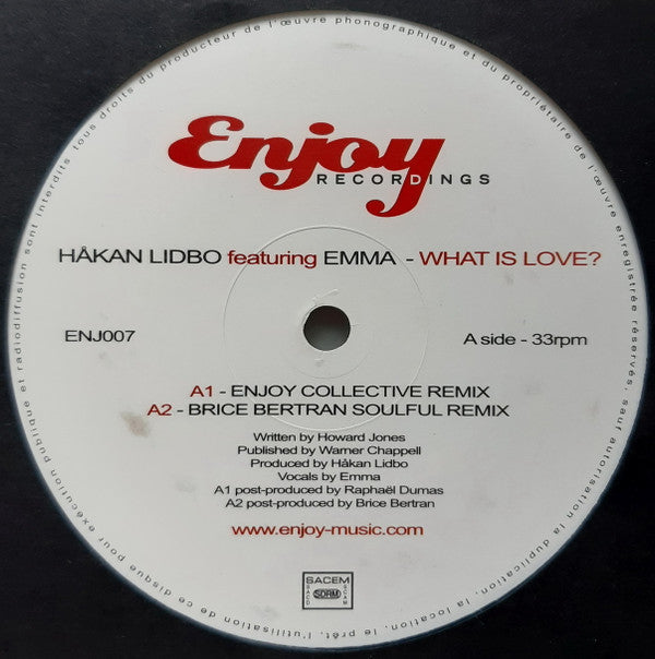 Håkan Lidbo Featuring Emma Holmgren : What Is Love? (12")