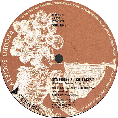 Roberto Gerhard : BBC Symphony Orchestra Conducted By Frederik Prausnitz / Peter Maxwell Davies : Mary Thomas, The Pierrot Players : Collages (For Electronic Tape And Orchestra) / Revelation And Fall (For Soprano And Sixteen Instrumentalists) (LP, Album, Club)