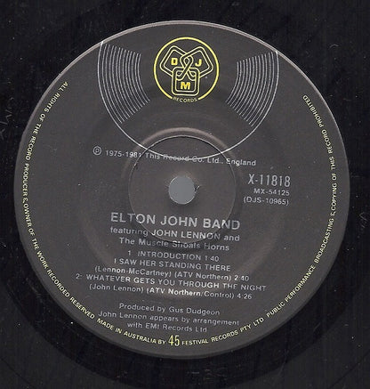 Elton John Band Featuring John Lennon And Muscle Shoals Horns : 28th November 1974... (7", EP)