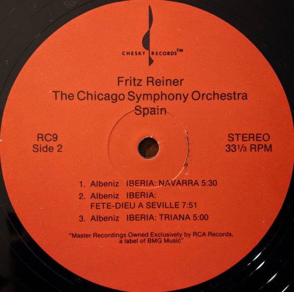 Fritz Reiner, Chicago Symphony Orchestra : Spain (LP)