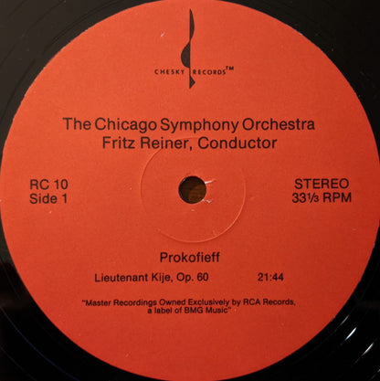 Sergei Prokofiev / Igor Stravinsky, Chicago Symphony Orchestra, Fritz Reiner : Lieutenant Kije / Song Of The Nightingale (LP, RE)
