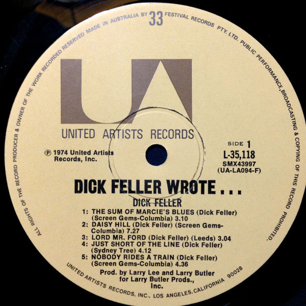 Dick Feller : Dick Feller Wrote... (LP, Album)