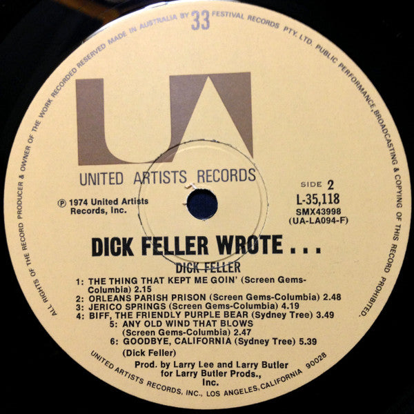 Dick Feller : Dick Feller Wrote... (LP, Album)
