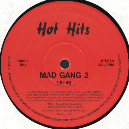 Madonna / Various : Hot Hits - Mad Gang (12", Mixed, Unofficial, Red)