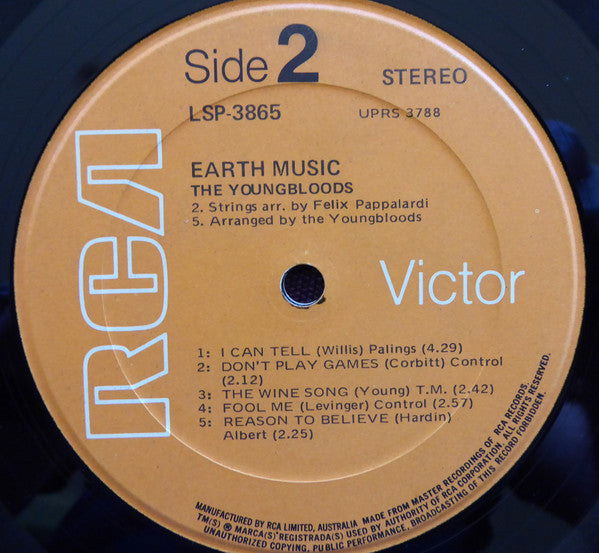 The Youngbloods : Earth Music (LP, Album, RE)