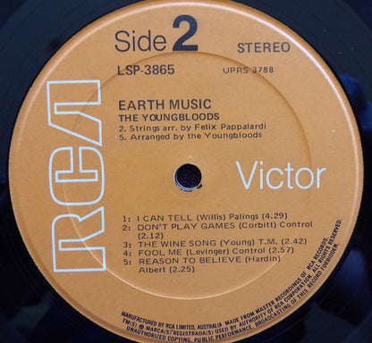 The Youngbloods : Earth Music (LP, Album, RE)