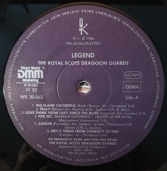 The Regimental Band* And Pipes And Drums Of The Royal Scots Dragoon Guards* : Legend  (LP, Dir)