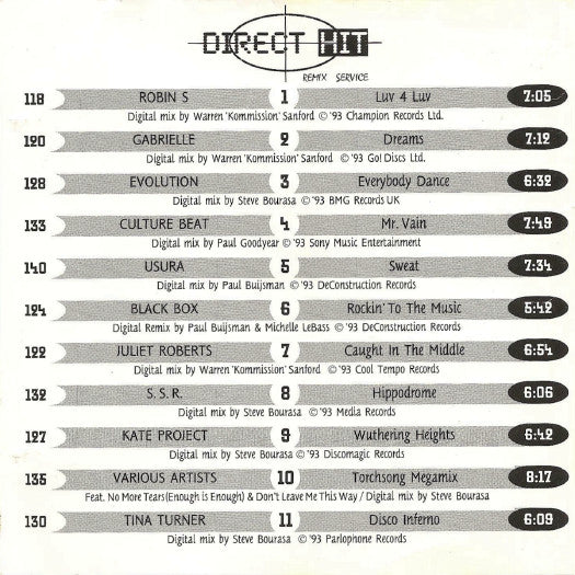 Various : Direct Hit Volume 3 (CD, Comp, Promo)