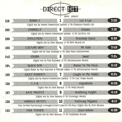 Various : Direct Hit Volume 3 (CD, Comp, Promo)