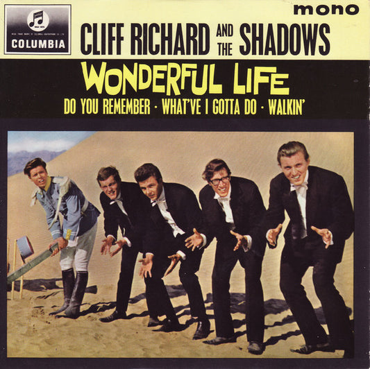 Cliff Richard & The Shadows : Wonderful Life (7", EP, Mono)