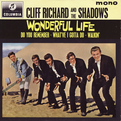 Cliff Richard & The Shadows : Wonderful Life (7", EP, Mono)