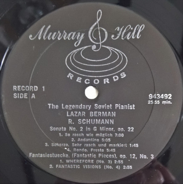 Lazar Berman : The Legendary Soviet Pianist Lazar Berman (4xLP, Comp)