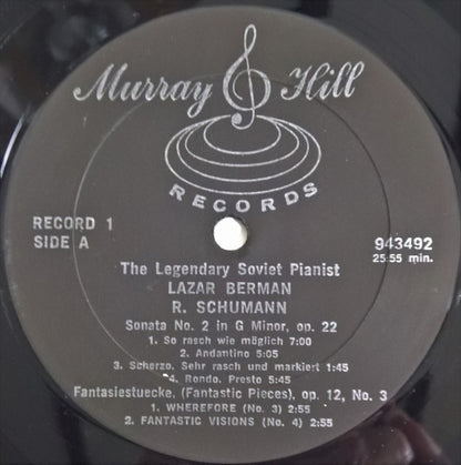 Lazar Berman : The Legendary Soviet Pianist Lazar Berman (4xLP, Comp)