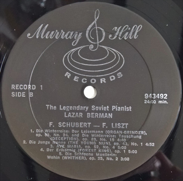 Lazar Berman : The Legendary Soviet Pianist Lazar Berman (4xLP, Comp)