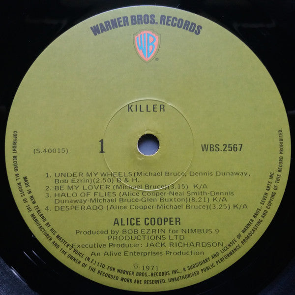 Alice Cooper : Killer (LP, Album, Gat)