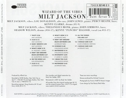 Milt Jackson : Wizard Of The Vibes (CD, Comp, Mono, RE, RM)