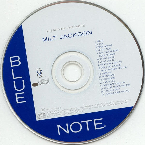 Milt Jackson : Wizard Of The Vibes (CD, Comp, Mono, RE, RM)