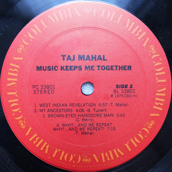 Taj Mahal : Music Keeps Me Together (LP, Album)