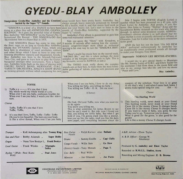 Gyedu Blay Ambolley : Simigwa (LP, Album, RE)